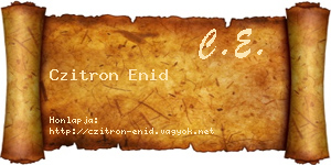 Czitron Enid névjegykártya